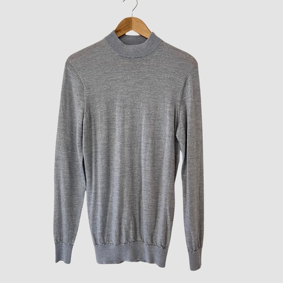 Son of a Tylor Gray Merino Wool Lightweight High-Neck Pullover Sweater S ($175) - Picture 2 of 6